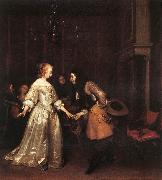 TERBORCH, Gerard The Dancing Couple rt oil painting on canvas